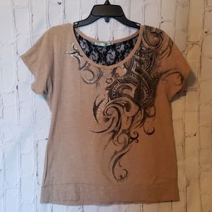 Maurices Short Sleeved Brown shirt